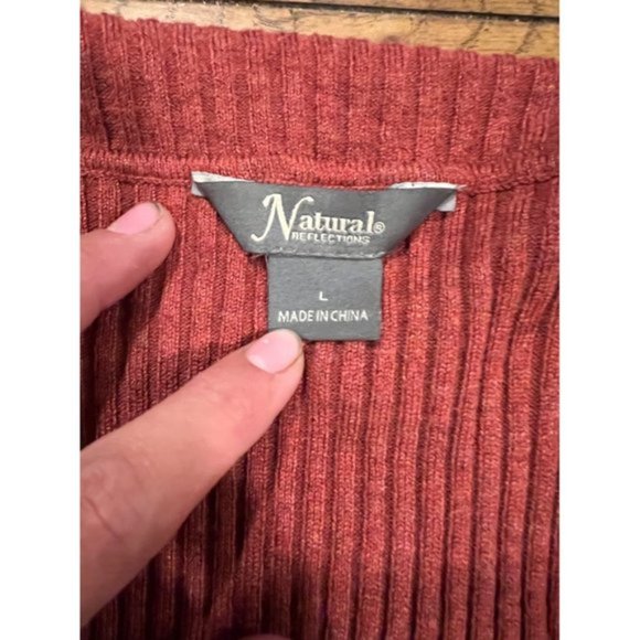 Natural Reflections Orange Sweater - Picture 4 of 5